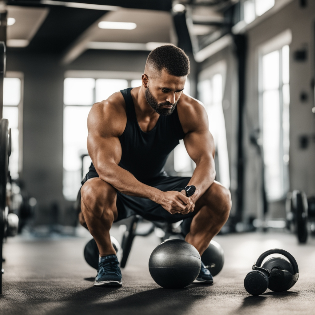 Athlete preparing for a Plyometrics training circuit